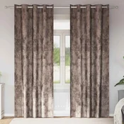 Baršunaste zavjese 2 pcs Boja cappuccina 260 x 140 cm Baršun