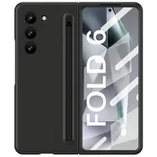 GS Ovitek za Samsung Galaxy Z Fold6 5G, s steklom in pisalom, črn