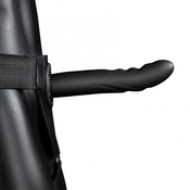 Ouch! Textured Curved Hollow Strap-on 8 20cm Black