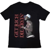 50 Cent Majica Get Rich Unisex Black 2XL