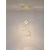 BLAZIK LED LUSTER 3X ZLATNA/STAKLO 12W IP20 2700K TRIAC PRIGUŠLJIVA NL9214163