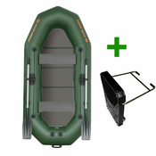 Čoln Kolibri K-270TP zelen – trdno dno + držalo za motor