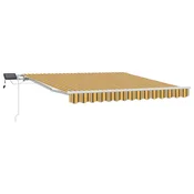 Vidaxl Vlečna tenda večbarvno 350 x 250 cm Tkanina in aluminij