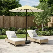 Vrtni Parasol s Podnožjem 230 x 230 cm Poliester Pravokutni