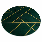 eoshop Koberec okrogel EMERALD exclusive 1012 glamur, eleganten marmor, geometrijska steklenica zelena/zlata ( - Velikost: krog 200 cm)