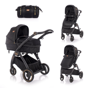 LORELLI otroški voziček ADRIA (2v1) + prevleka + torba BLACK