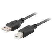 Lanberg USB 2.0 kabel USB-A(M)->USB-B(M) 1,8 m črna feritna škatla