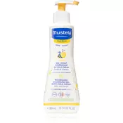 Mustela Bébé Dry Skin hranilni čistilni gel z vsebnostjo zaščitne kreme za obnovo kožne bariere za otroke od rojstva  300 ml