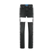 KARL LAGERFELD JEANS Kavbojke črn denim/bela