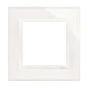 Enojni okvir Nature-Glass, BELI BISER, IP20/IP44 (IP44 - uporabite tesnilo)