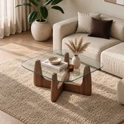Hanah Home klub sto Kare, 80 cm, orah
