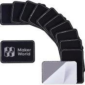 Bambu Lab Rectangular PU Iron-on Patch - Black to Silver