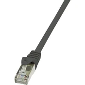 LogiLink RJ45 mrežni kabel CAT 5e F/UTP [1x RJ45 utikač - 1x RJ45 utikač] 0.50 m crni zaštićeni Log