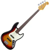 SX SJB62+FL 3-Tone Sunburst Fretless bas kitare (Kot novo)