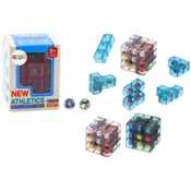slomart Logične kocke LEAN TOYS, sestavljanka, kocka, roza