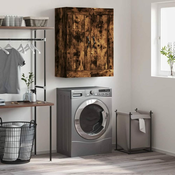 Greatstore Stenska omarica dimljen hrast 69,5x34x90 cm inženirski les
