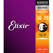 Set strun za akustično kitaro Nanoweb Baritone Elixir (.016 - .070)