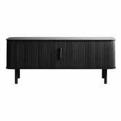 Črna TV omarica v hrastovem dekorju 160x56 cm Cavo – Unique Furniture