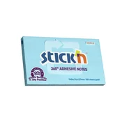 Samolepilni blok, 76x127 mm, 100 listov, STICK N 360°, moder, 100 listov