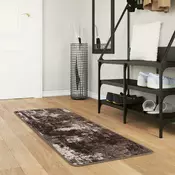 vidaXL Preproga runner MARSA Črna 50 x 200 cm Poliester in PVC