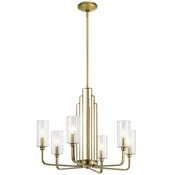 Quintiesse QN-KIMROSE6-BNB - Luster na šipci KIMROSE 6xE14/40W/230V zlatna