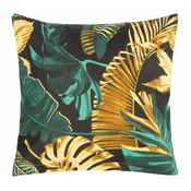 Bombažna prevleka za vzglavnik - 40x40 cm - Monstera zelena
