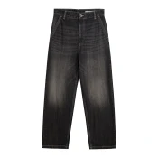 Bershka Kavbojke črn denim