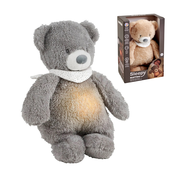 NATTOU Plišana glazbena duda sa senzorom za svjetlo i plač 4 u 1 Sleepy Bear Grey 0m+