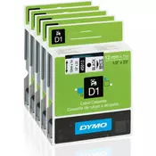 DYMO traka D1 12mm x 7m, crna na providnoj