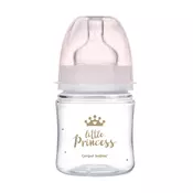 Canpol baby flašica 120ml široki vrat, pp - royal baby - pink