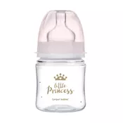CANPOL BABIES Flaša so širokým hrdlom Royal Baby 120 ml ružová