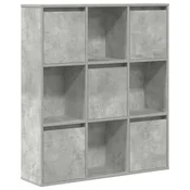 Vidaxl Knjižna omara betonsko siva 89x24x101,5 cm inženirski les