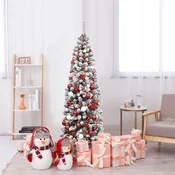 Costway Umetno božično drevo 180 cm z LED lučmi