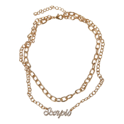 Diamond Zodiac Scorpio Necklace - Gold Color