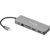 Sandberg USB-C 13-in-1 priklopna postaja za prenosnike