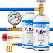 shumee KOMPLET ZA POLNJENJE KLIMATSKE NAPRAVE R134A+ ADAPTER 2xPLIN