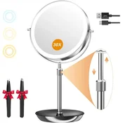Auxmir LED Kozmetično Ogledalo 1x/30x