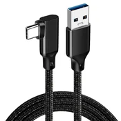 INF Podatkovni kabel Elbow Type-C Black L, (22126439)
