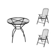 eoshop Kovinski vrtni set Eoshop 53: miza + 2 nastavljiva vrtna stola