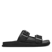 Natikači Calvin Klein City Sandal Buckle Lth HW0HW02885 Črna