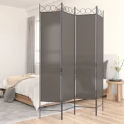 vidaXL Paravan 4-delni antracitna 160x200 cm blago