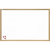 Bijela magnetna ploca s drvenim okvirom 2x3 - 60 ? 90 cm