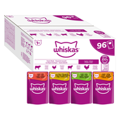 Jumbo pakiranje Whiskas vrečke 96 x 85 g  - Adult 1+ klasični izbor v omaki (96 x 85 g)