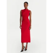 Rinascimento Cocktail obleka CFC0125010003 Rdeča Slim Fit