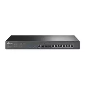 TP-Link ER8411 Omada VPN usmjerivač 2x 10GE SFP+ (1 WAN 1 WAN/LAN) 1x 1GE SFP WAN/LAN 8x 1GE RJ45 WAN/LAN 2x USB 3.0