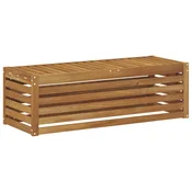 Vidaxl Zunanji stolček klop Naravna 115 x 43 x 37 cm