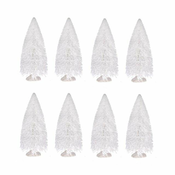 Rayher. Smreke , bele z bleščicami, 6cm, set 8