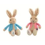 Mavrični plišasti rattle zajec Peter in Flopsy 1 kos