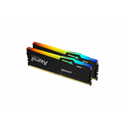 KINGSTON DIMM DDR5 RAM Memorija, 16GB (2x8GB kit) 6000MT/s KF560C36BBEAK2-16 FURY Beast RGB EXPO