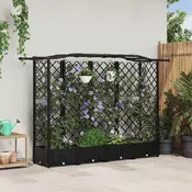 Povišeni krevet s mrežom i krovom Crna 203,5 x 40 x 125 cm PP